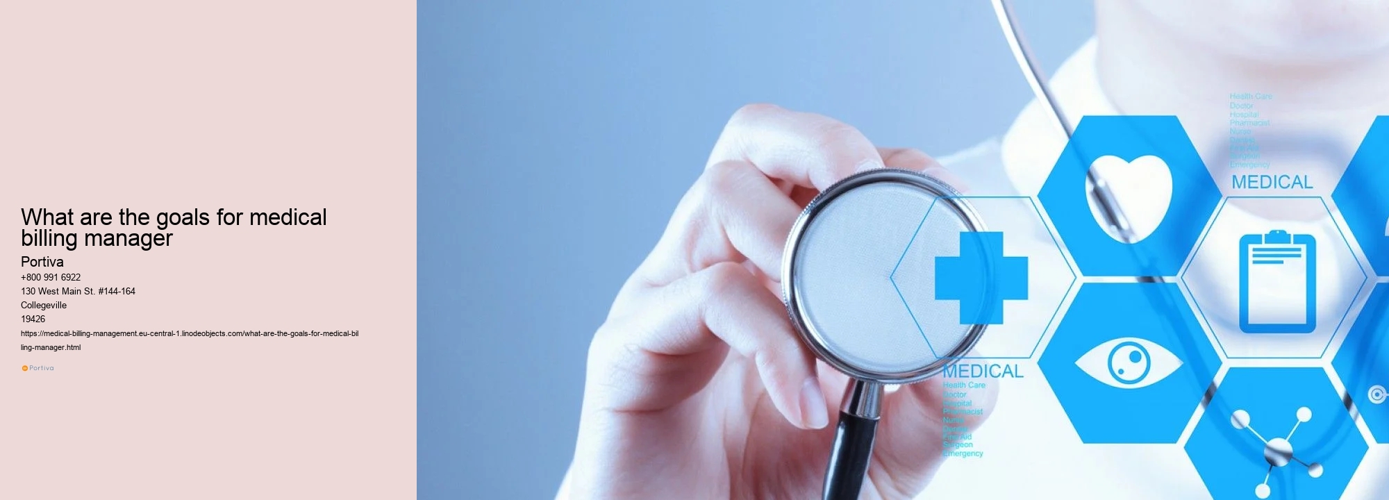 What are the goals for medical billing manager